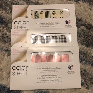 Color Street Real nail polish strips Bundle.  3 sets. NIB